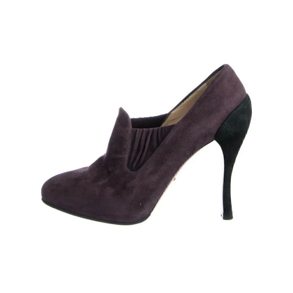 Authentic Prada purple suede booties 37.5